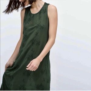 ZARA Special Collection Emerald Crochet Lace Maxi Dress